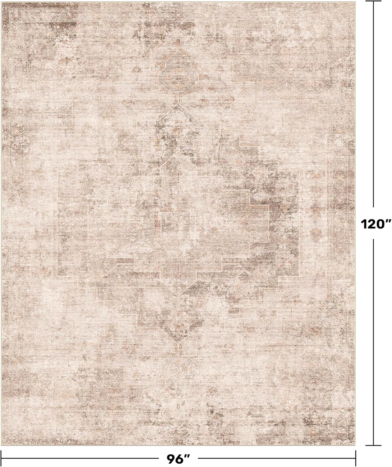 Thumbnail 1 de Hazo Haus Farmhouse 8x10 Area Rug: Washable, Stain-Resistant & Non-Slip for Modern Living