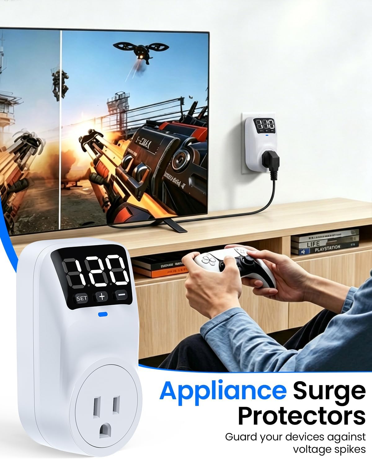 Thumbnail 4 de Treybair 3-Pack Appliance Surge Protectors, 1800J, Adjustable 80–140V