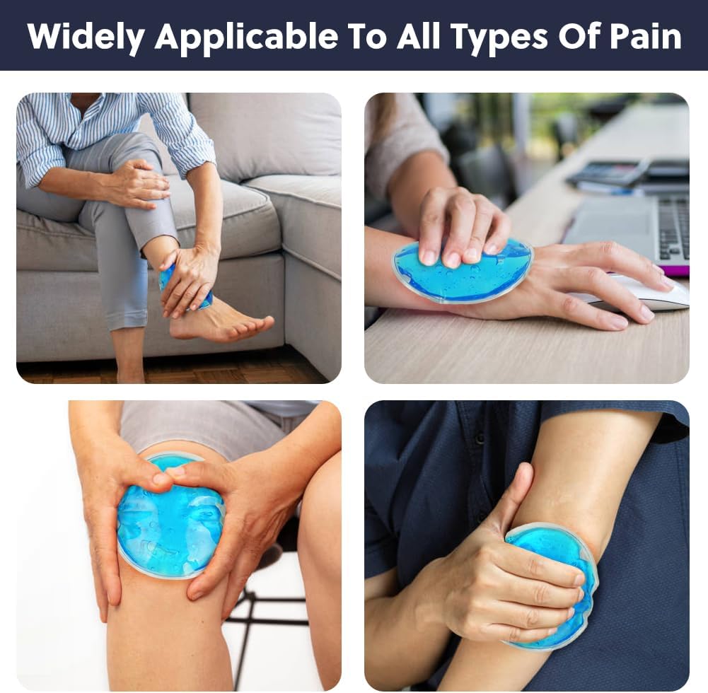 Detalle 2 de AOOWU Poche de glace réutilisable (6 pièces) chaud & froid en gel, compresses pour blessures