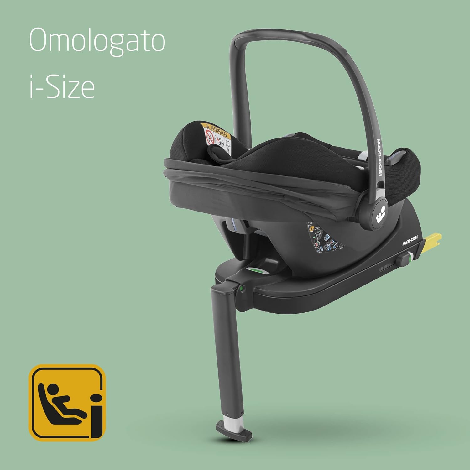 Detalle de Maxi-Cosi CabrioFix i-Size: seggiolino neonato 0-12 mesi, leggero e versatile