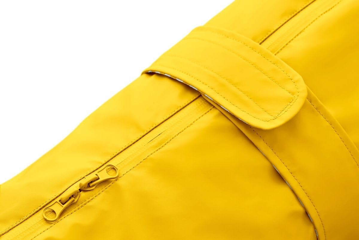 Detalle de Hunter Hunde-Regenmantel Milford Gelb – ergonomische Passform, verstellbar, Größe 50