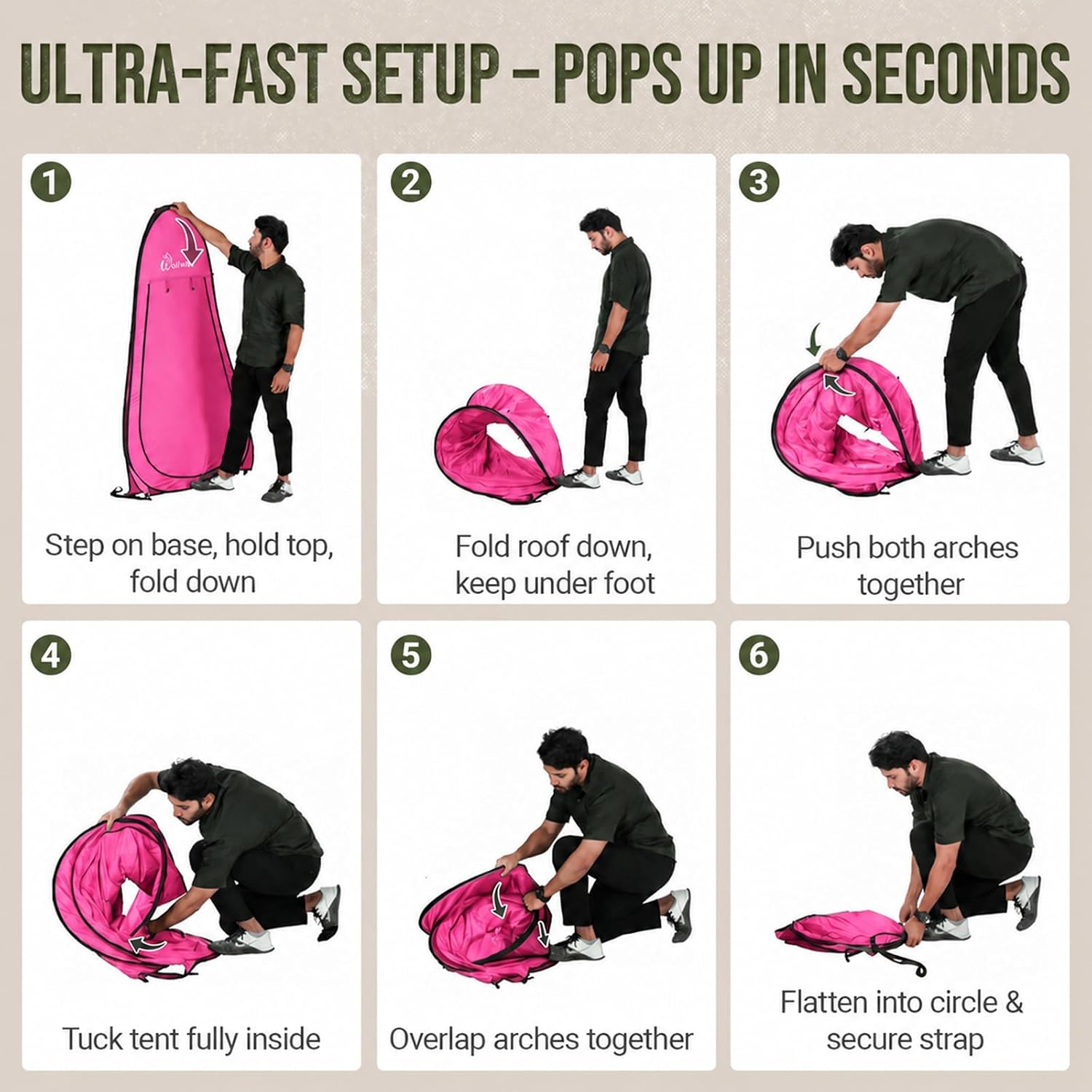 Detalle de WolfWise Pop-Up Privacy Tent