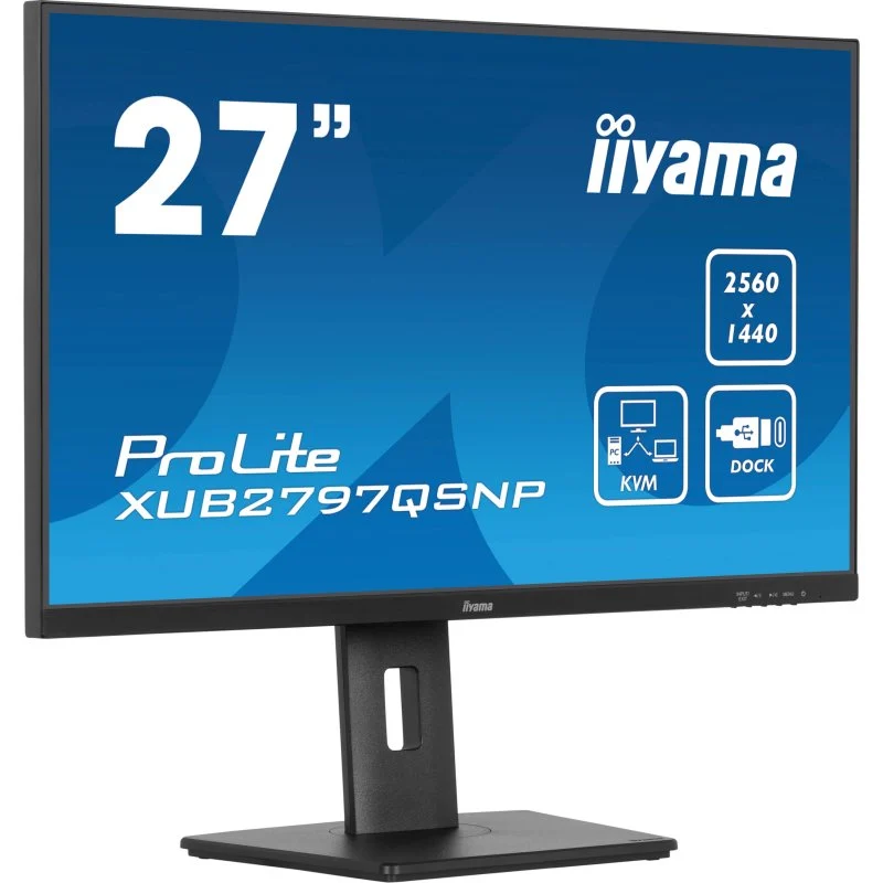 Detalle 2 de iiyama ProLite XUB2797QSNP-B1 27" IPS QHD con USB-C DOCK, KVM y altavoces