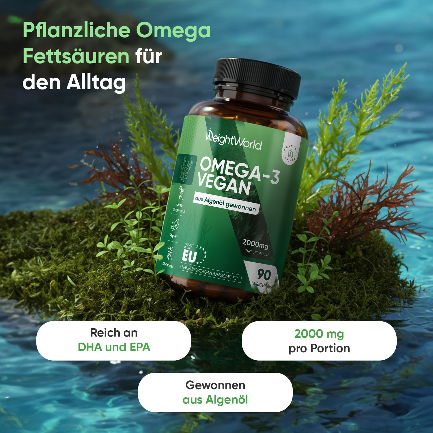 Detalle 2 de Omega 3 Vegan 90 Kapseln 2000mg