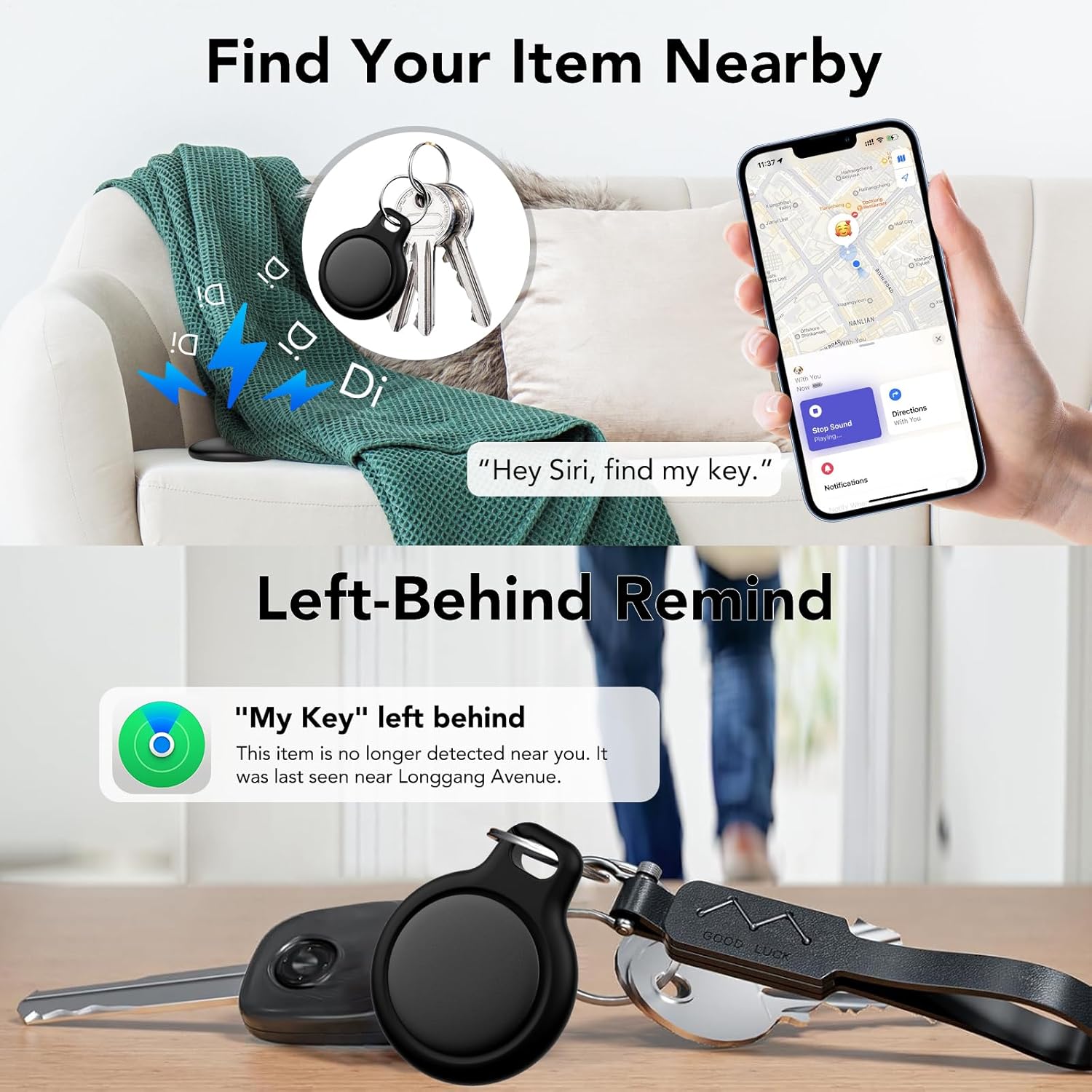 Thumbnail 2 de Air Tracker Tag-4 Pack: Round Item Finders That Works with Find My (iOS Only)