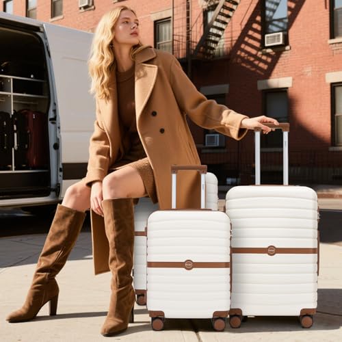 Thumbnail 8 de Kono Large Hard Shell Suitcase (28-Inch) – Lightweight ABS+PC, White