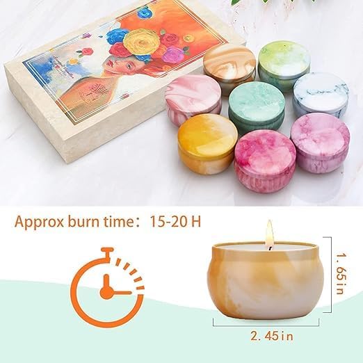 Detalle 2 de Yming Velas Perfumadas Decorativas Juego de 8 🕯