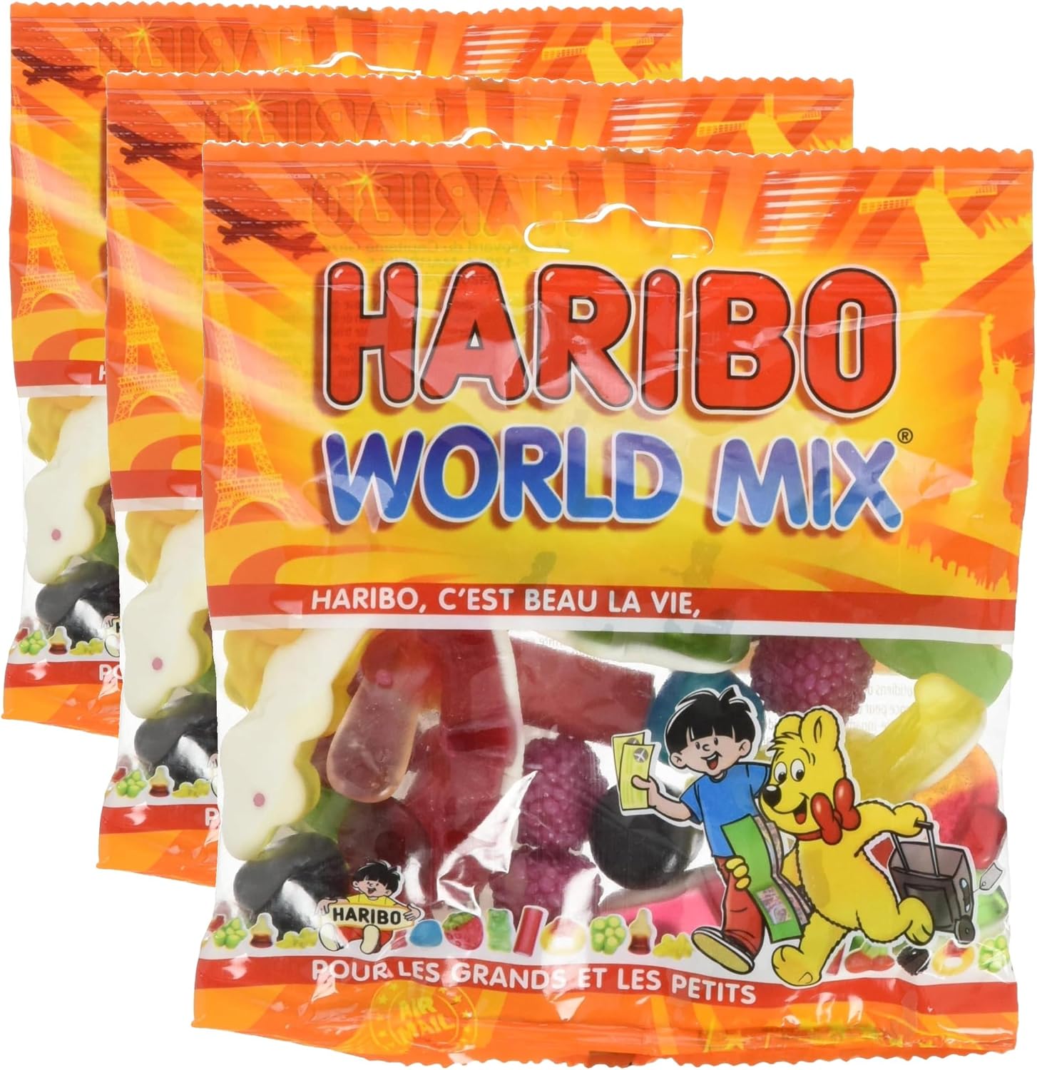Thumbnail 6 de HARIBO World Mix – Assortiment de bonbons gélifiés sans colorants artificiels, boîte 900 g