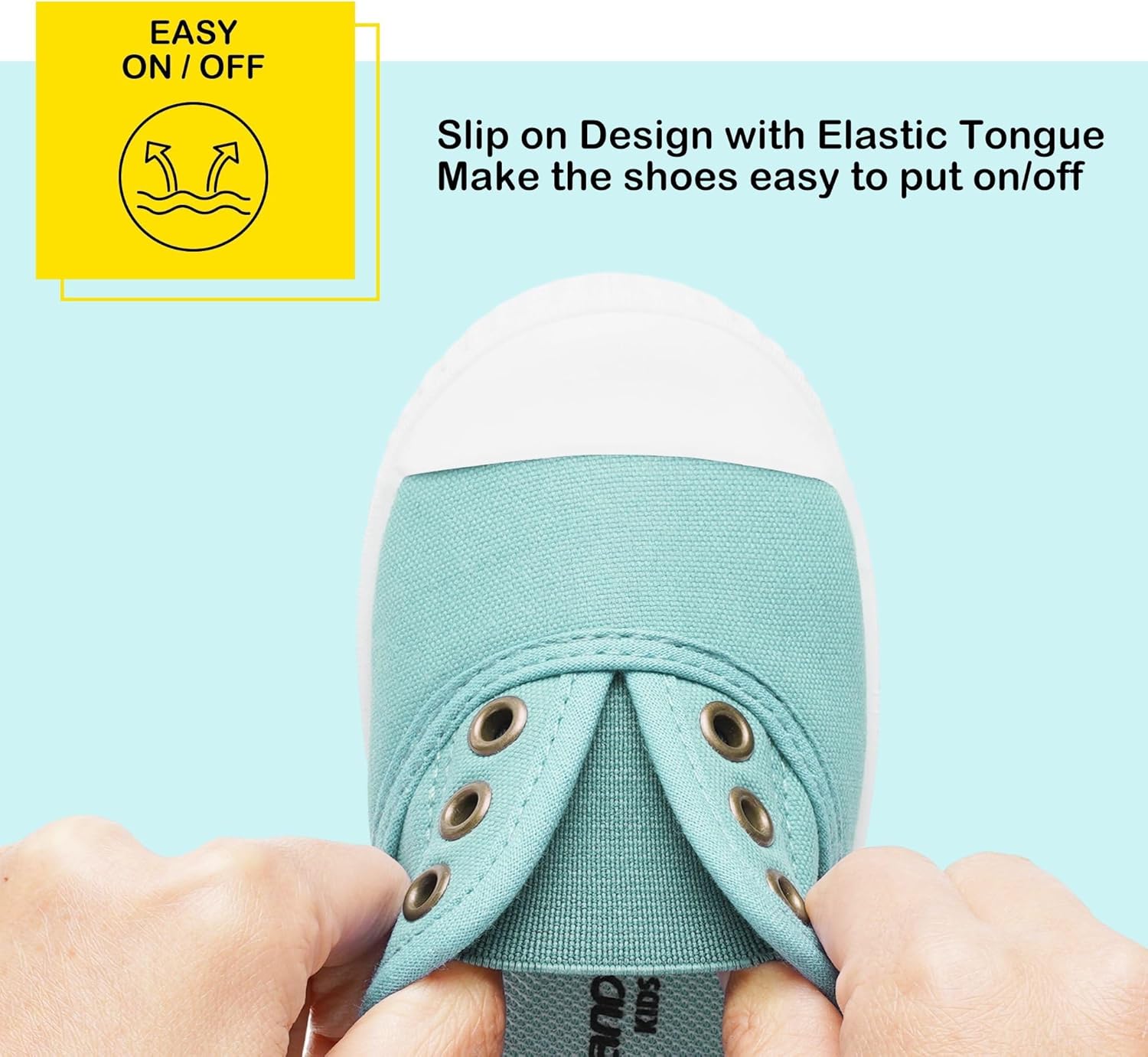 Thumbnail 2 de Unisex Kids Canvas Slip-on Trainers Toddlers Sneakers (Plimsoles)