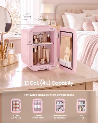 Thumbnail 7 de SONGMICS Mini Fridge 4L/6 Can: Portable, Quiet, and Versatile for Everyday Cooling and Warming