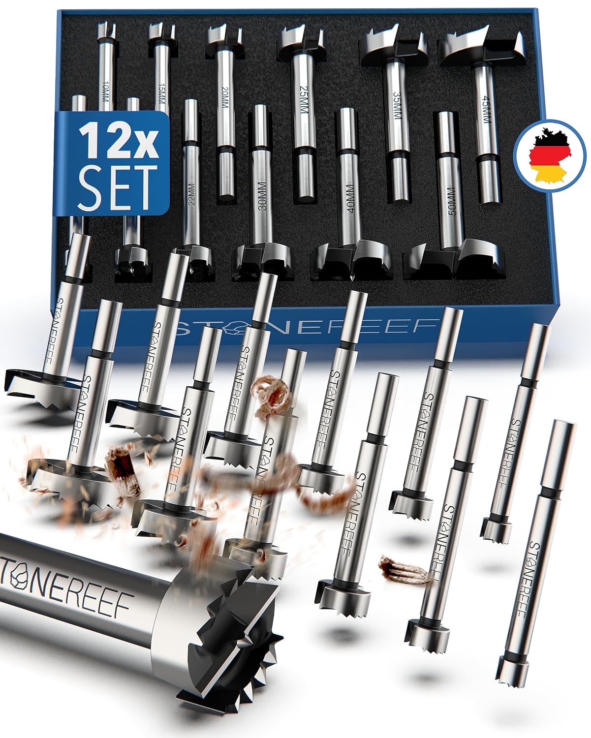 Detalle de Forstnerbohrer Set 12-teilig Ø 10–50 mm