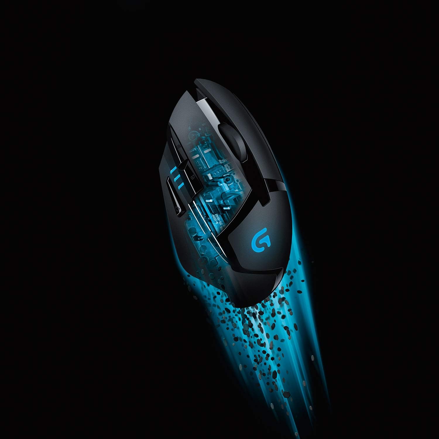 Detalle de Logitech G402 Hyperion Fury gaming mouse, 4,000 DPI 🖱