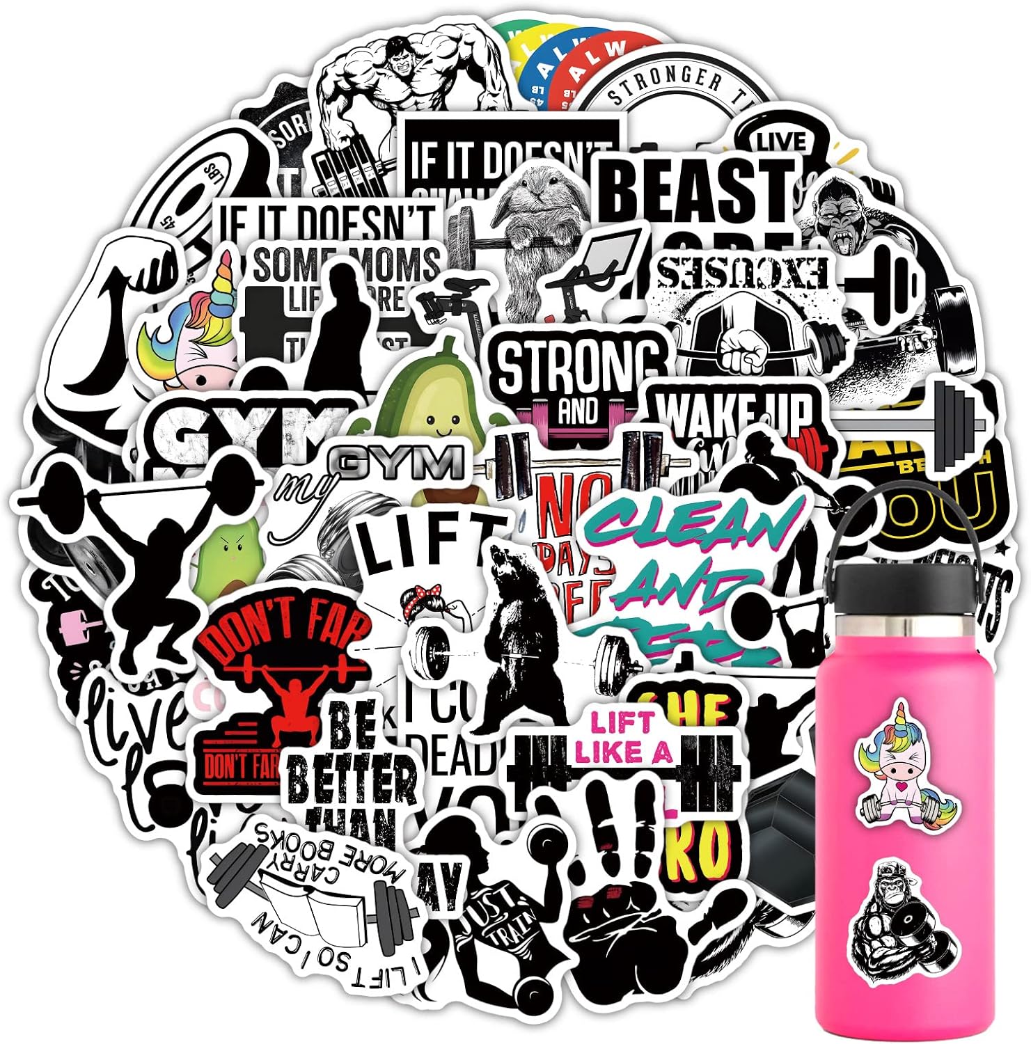 Detalle de Gym stickers, 50-piece set
