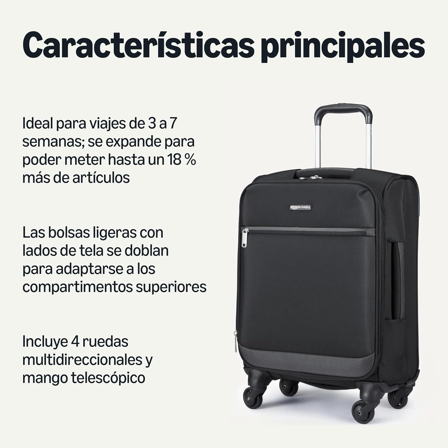 Thumbnail 1 de Amazon Basics Equipaje de Mano 53 cm negro