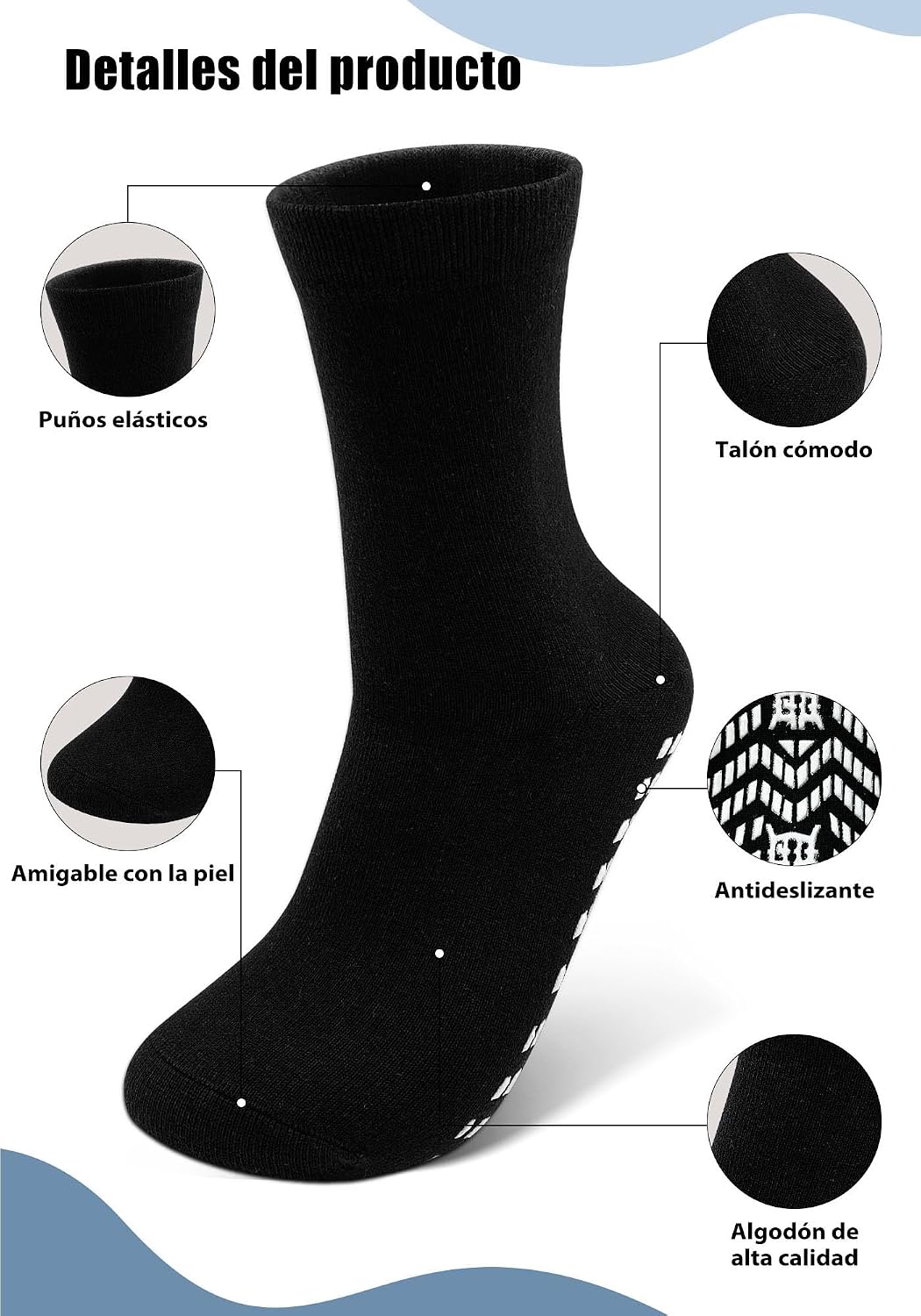 Thumbnail 2 de ZAKASA Calcetines Antideslizantes Hombre 85% algodón