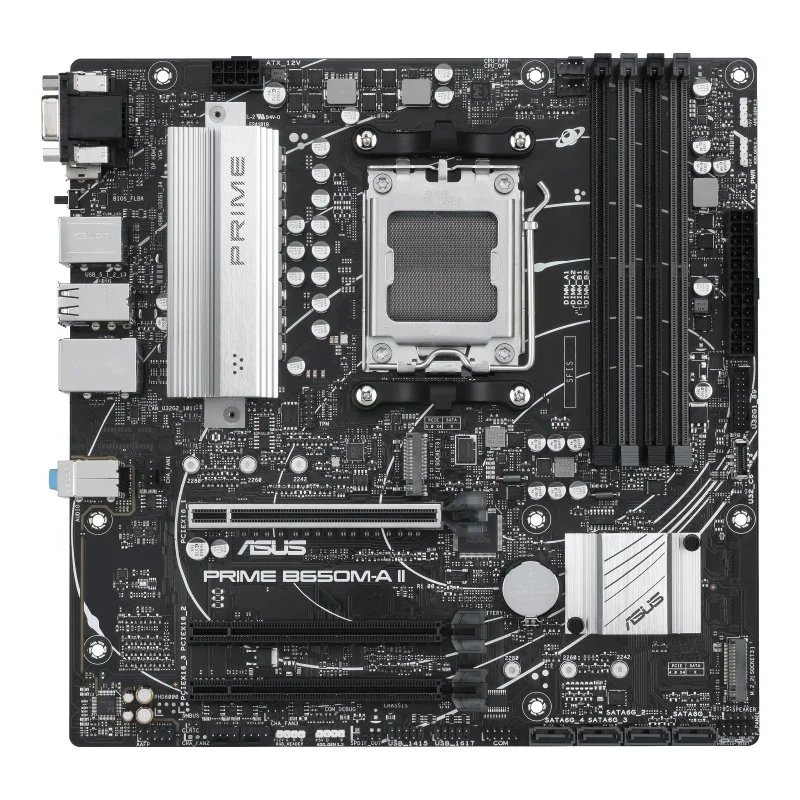Detalle 2 de ASUS PRIME B650M-A II-CSM: placa base AM5 compacta para Ryzen 7000 con buenas opciones de ajuste