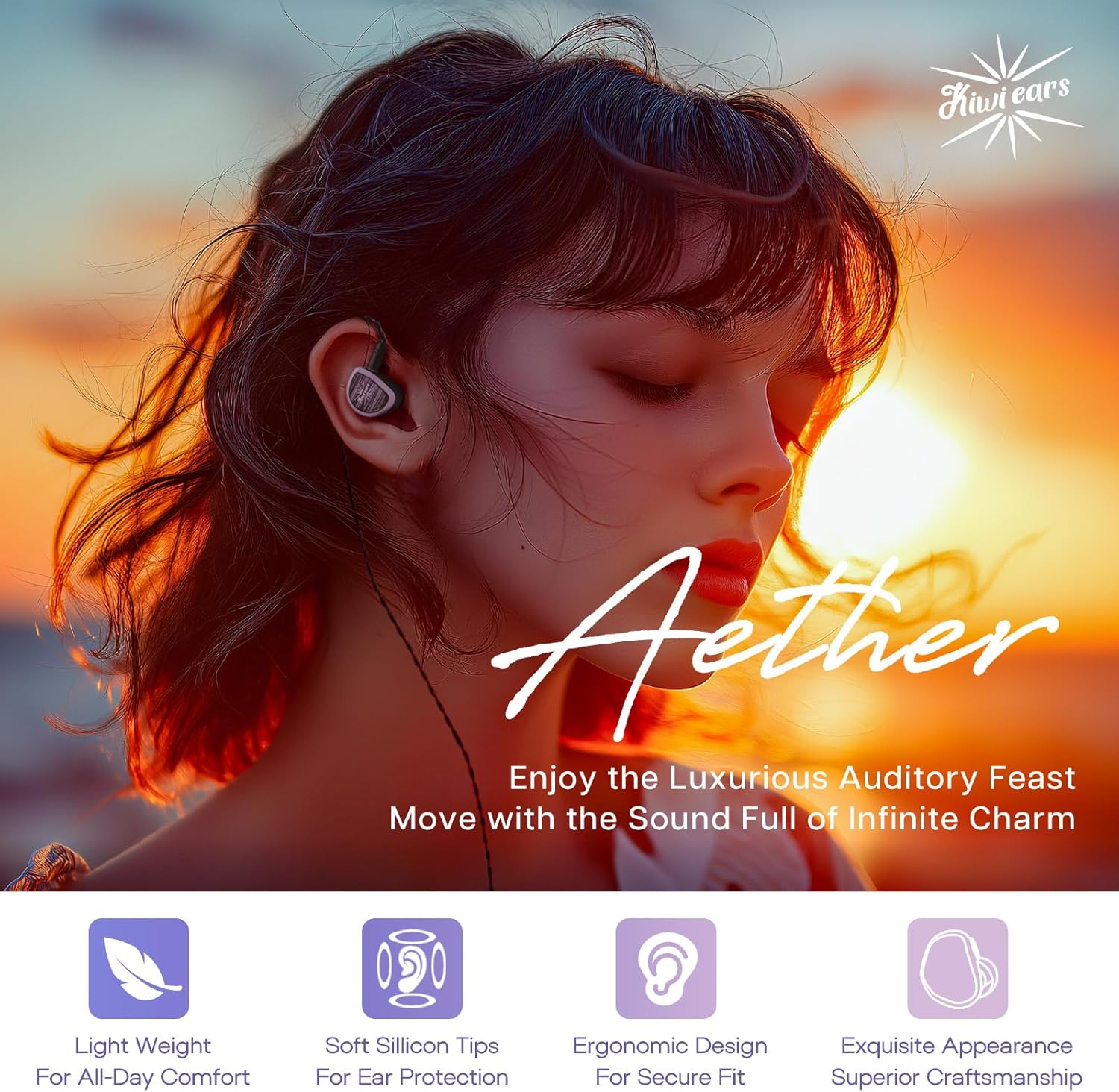 Thumbnail 1 de Linsoul Kiwi Ears Aether 15.3mm planar IEM