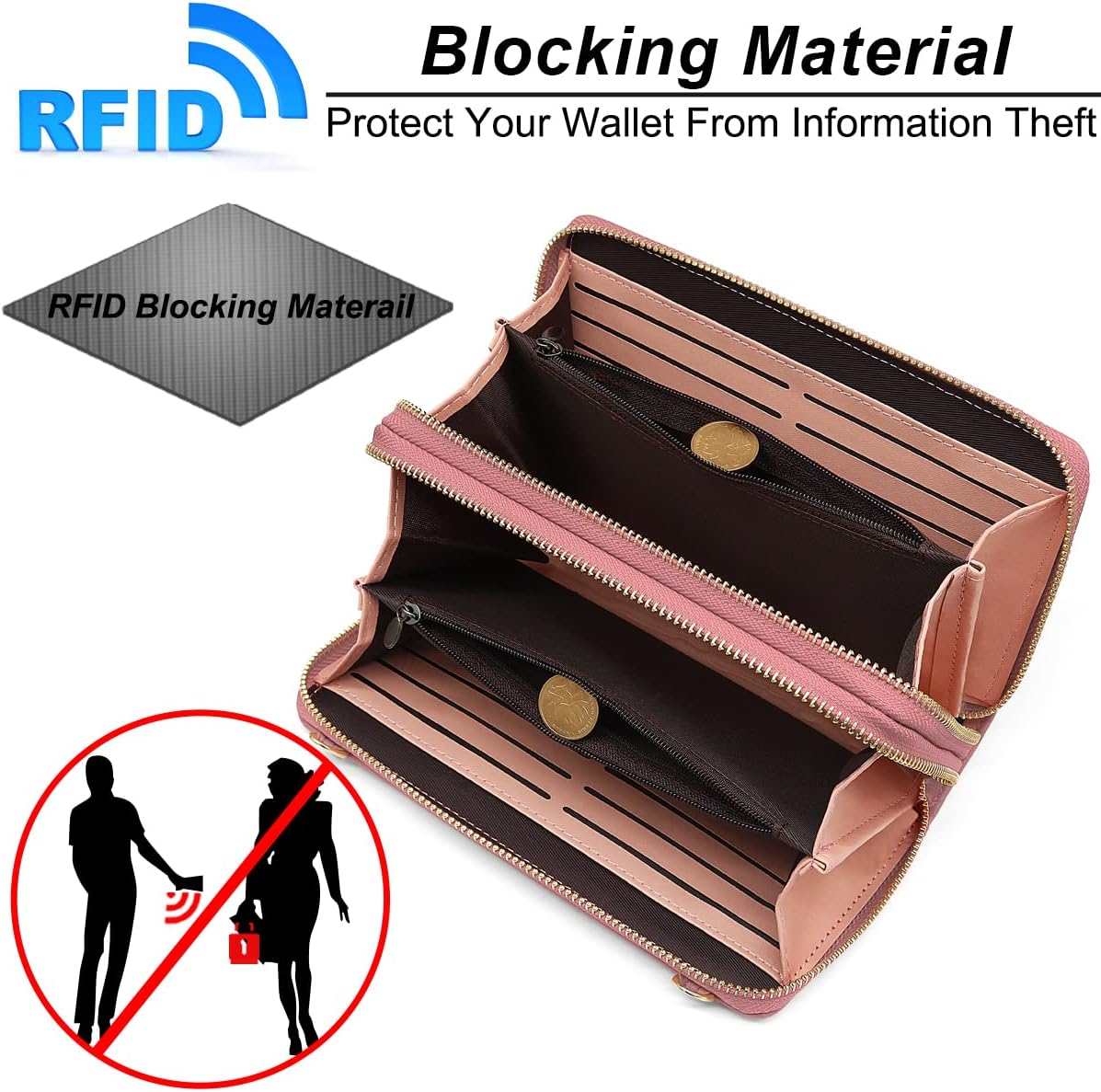 Thumbnail 4 de REETEE Crossbody Phone Bag for Women with RFID Blocking and 24 Card Slots