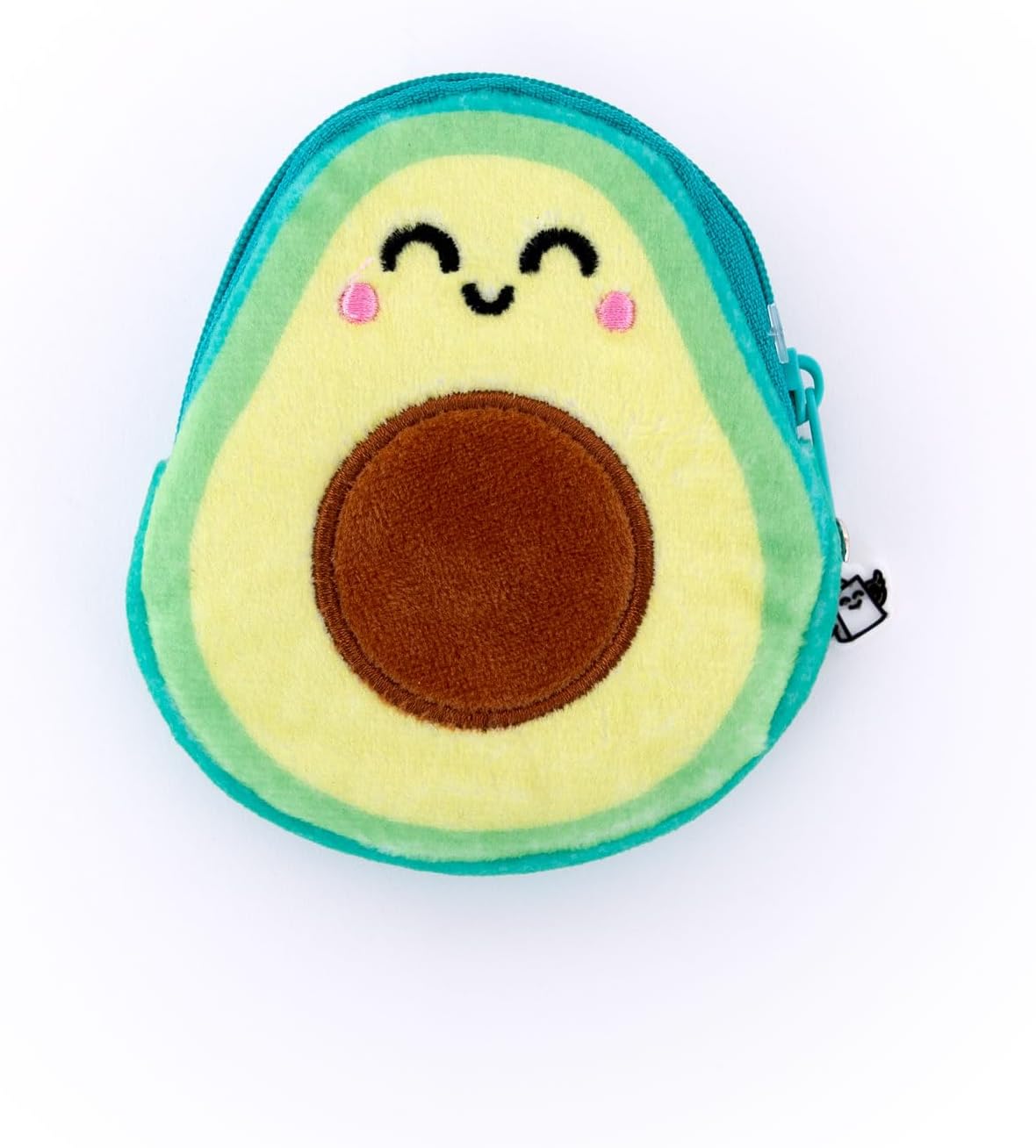 Detalle de Porte-monnaie Avocat avec porte-clés, mini carnet et feuille d'autocollants – Mr. Wonderful