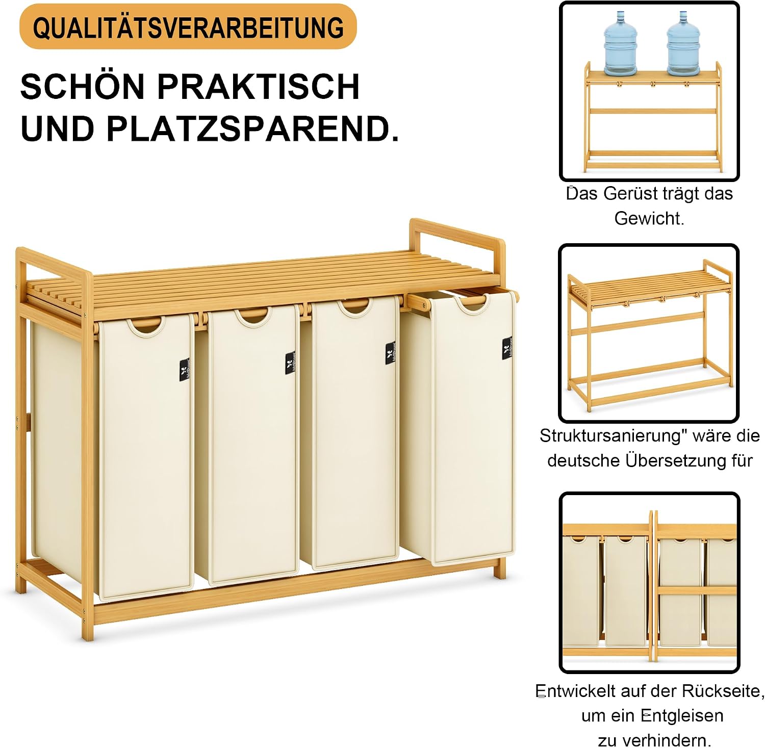Detalle 2 de AdelDream Premium Wäschekorb 200L