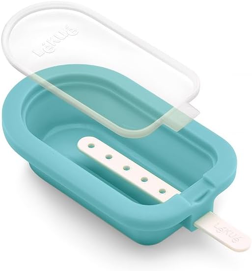 Detalle de Lékué Set per mini ghiaccioli impilabile in silicone Mediterraneo, 6 unità