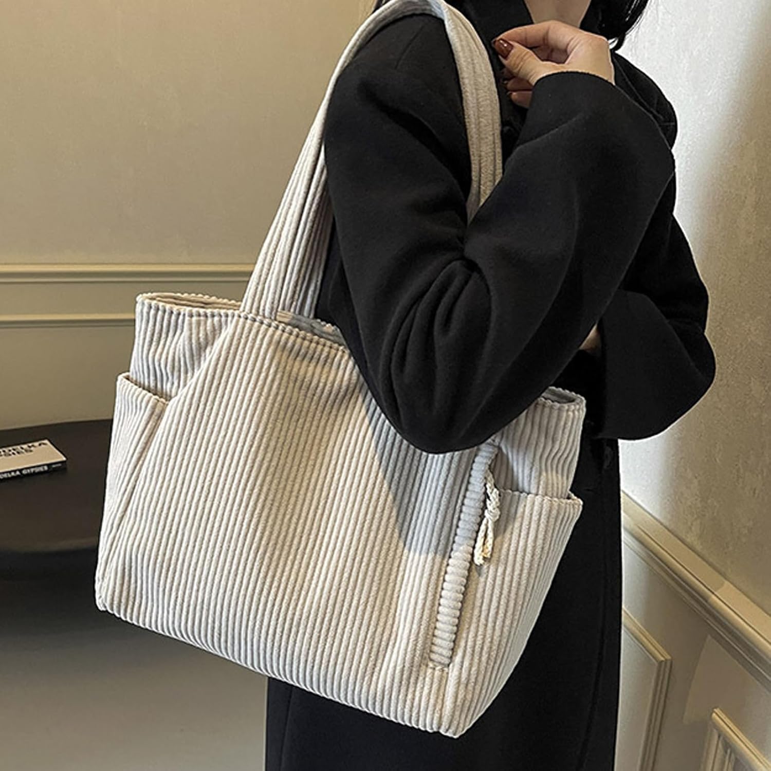 Thumbnail 3 de wocharm Corduroy Tote Bag 17in