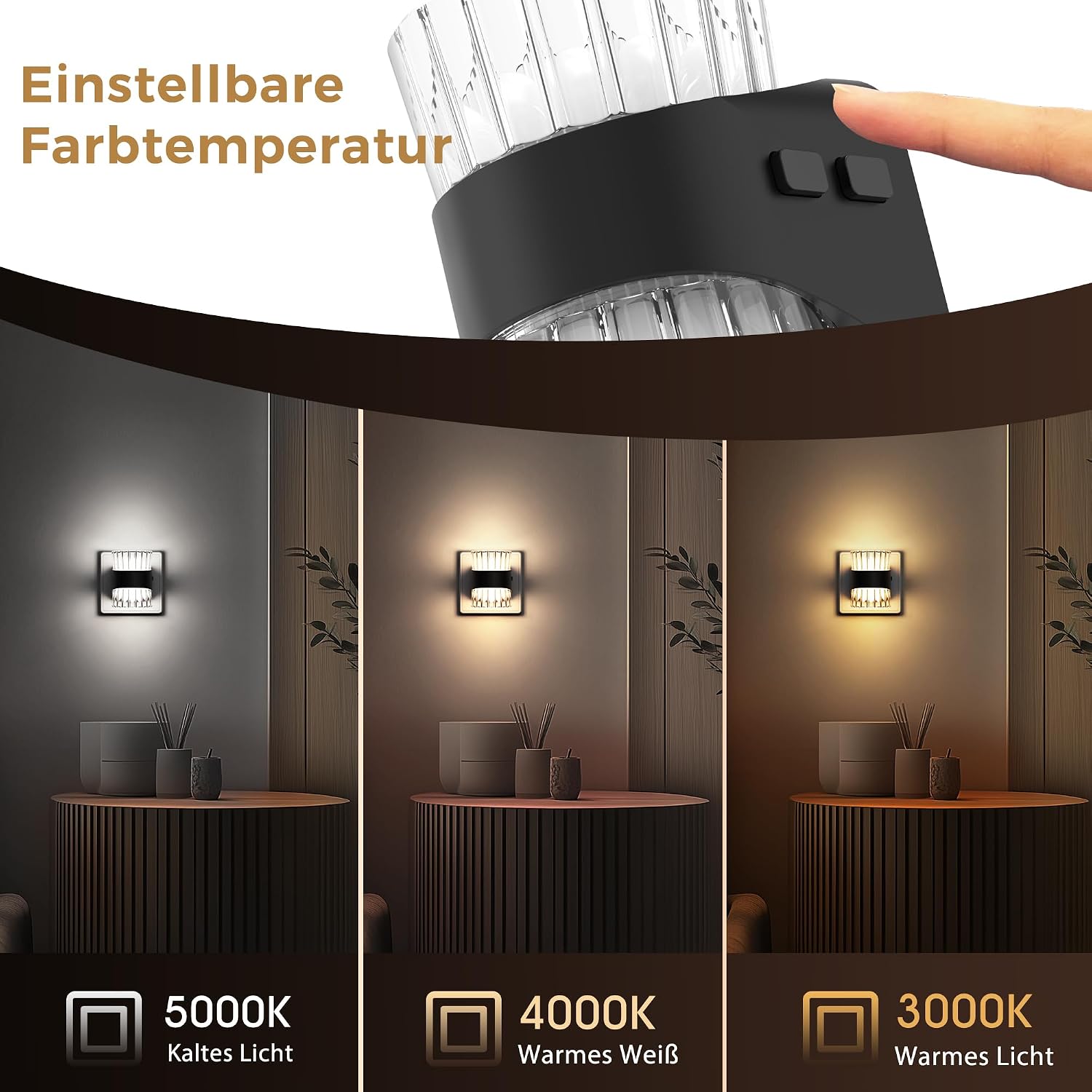 Thumbnail 2 de LOHAS-LED Nachtlicht-Steckdose mit Dämmerungssensor (3CCT, dimmbar) – 3000/4000/5000 K