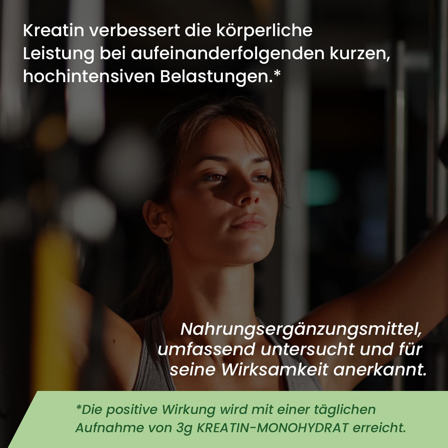 Detalle de Creatin Pulver 1 kg – 100% Kreatin Monohydrat, mikronisiert, geschmacklos – mit Dosierlöffel