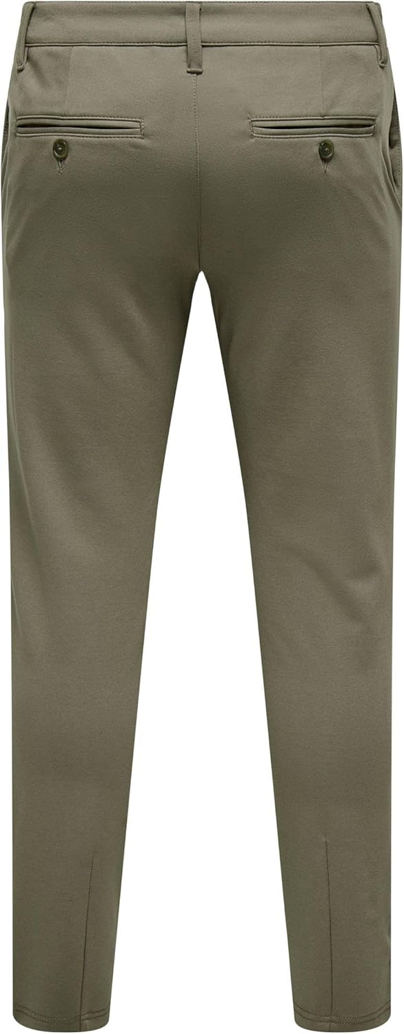Detalle de Only & Sons ONSMARK Slim Fit Chino Hose für Herren mit Haken- und Ösenverschluss