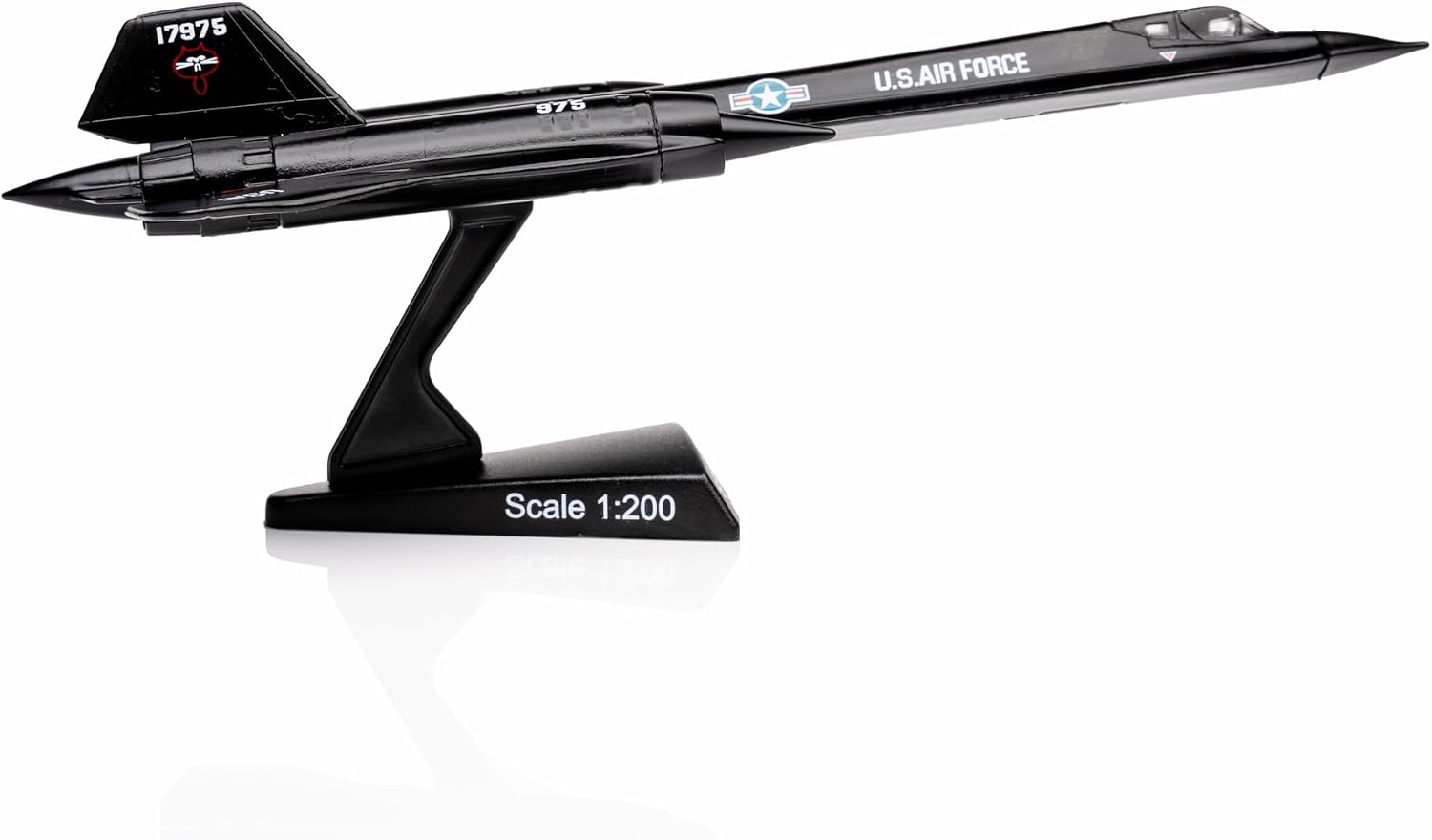 Detalle de Postage Stamp SR-71 Blackbird modellflygplan i metall, skala 1:200