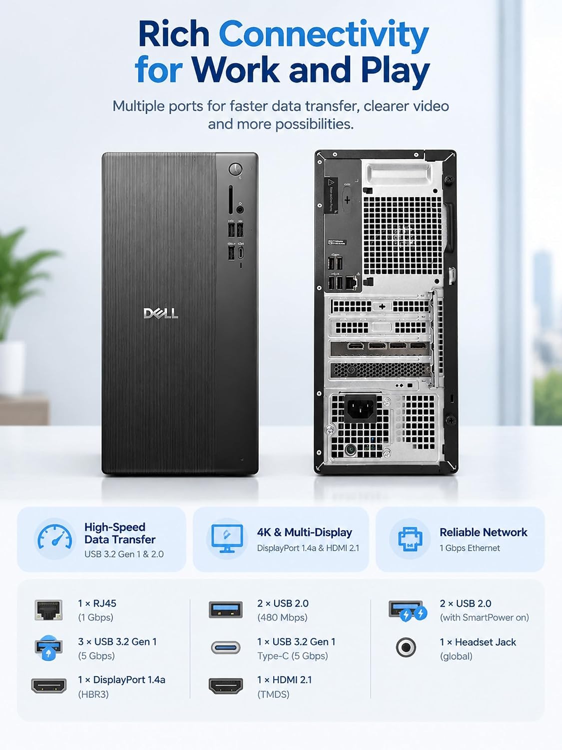 Detalle 2 de Dell Tower Desktop with 32GB Memory