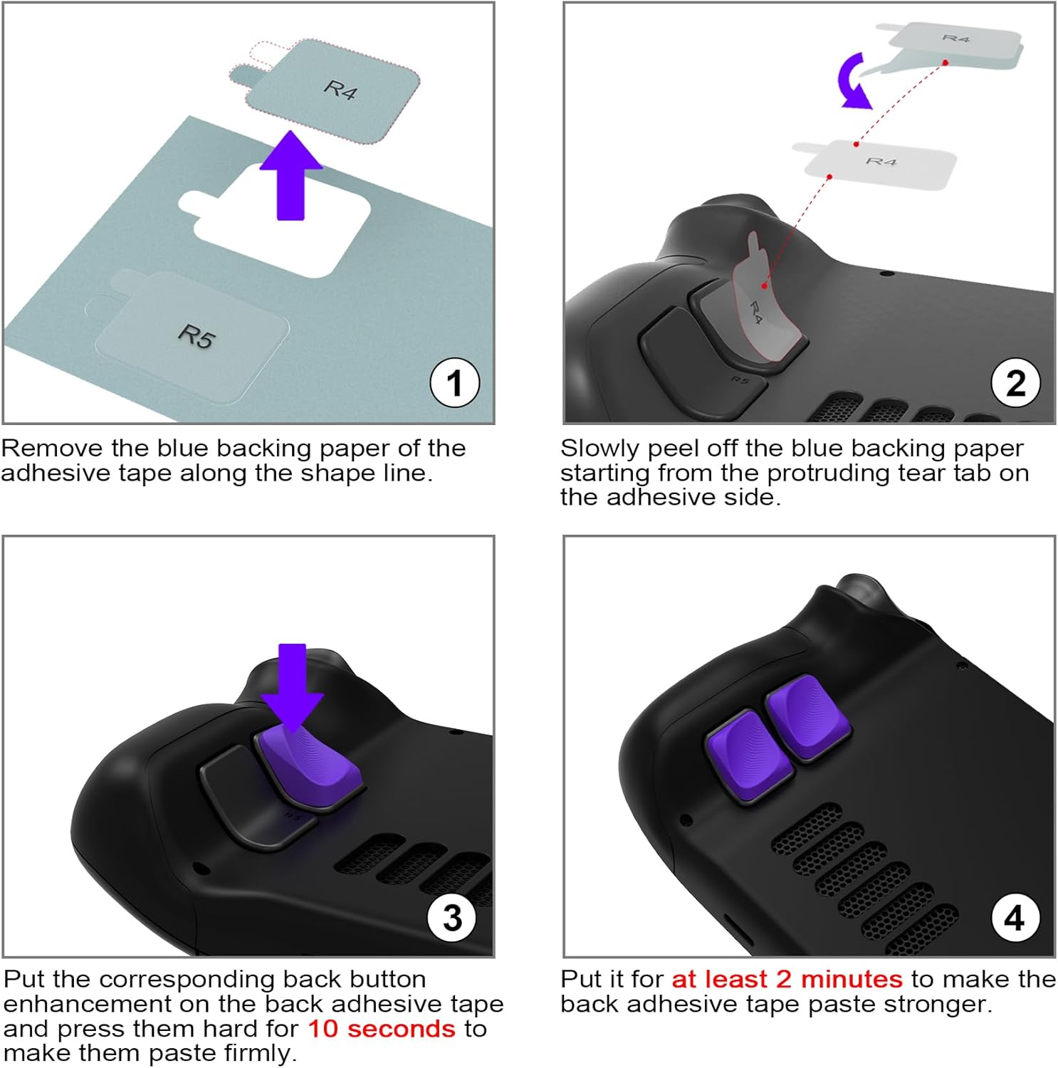 Thumbnail 4 de playvital Ergonomic Grip Kit for Steam Deck