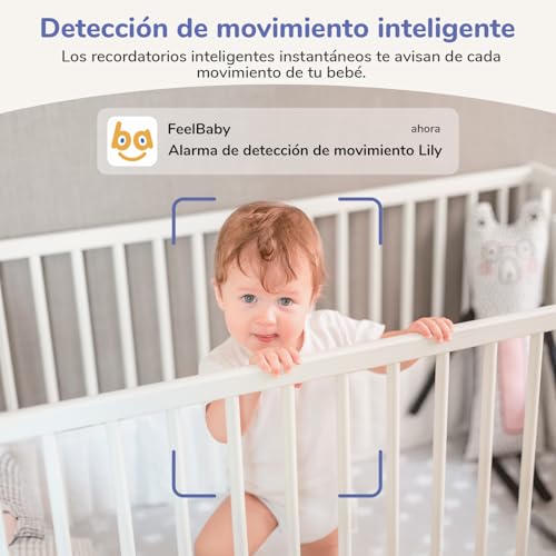 Detalle de jeeber 2K/3MP WiFi Cámara Vigilancia Bebe con App Movil y pantalla 5" IPS