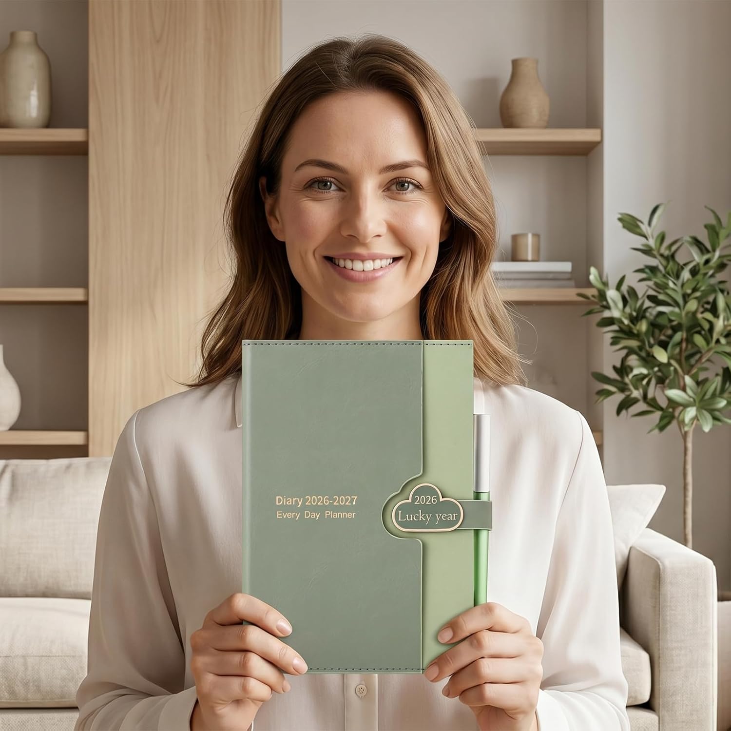 Thumbnail 6 de Mcdsuc Academic Diary 2026-2027: Day-Per-Page Daily Planner with Colour Monthly Tabs (Green, Hardcover)