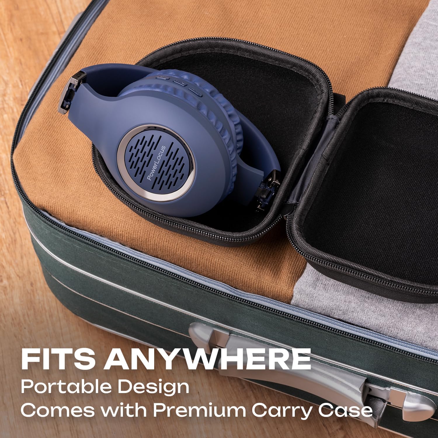Thumbnail 4 de PowerLocus Bluetooth Headphones Over-Ear with 30h Battery, Hi-Fi Deep Bass, and Foldable Design