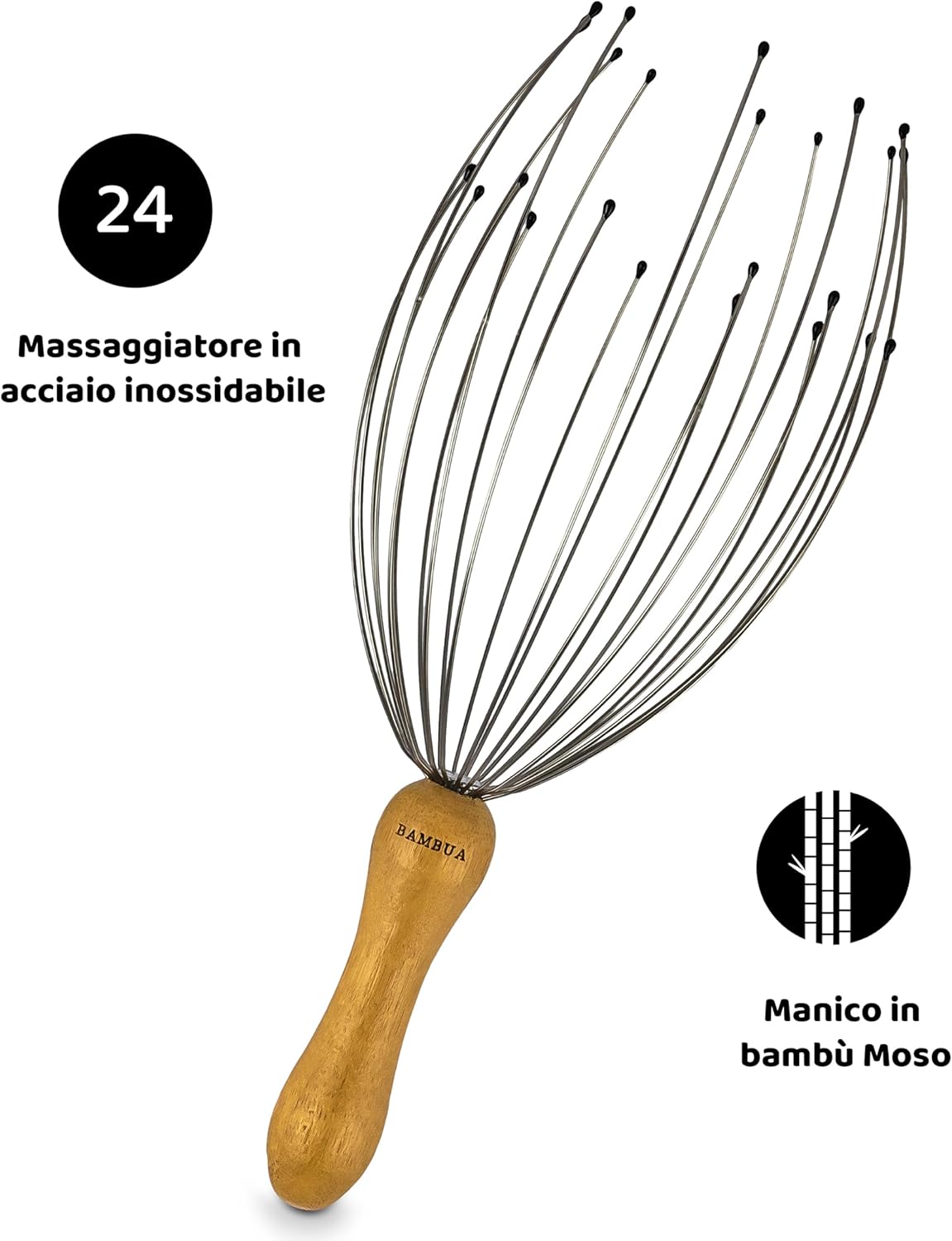 Detalle 2 de BAMBUA Massaggiatore Testa Capelli 24 Dita