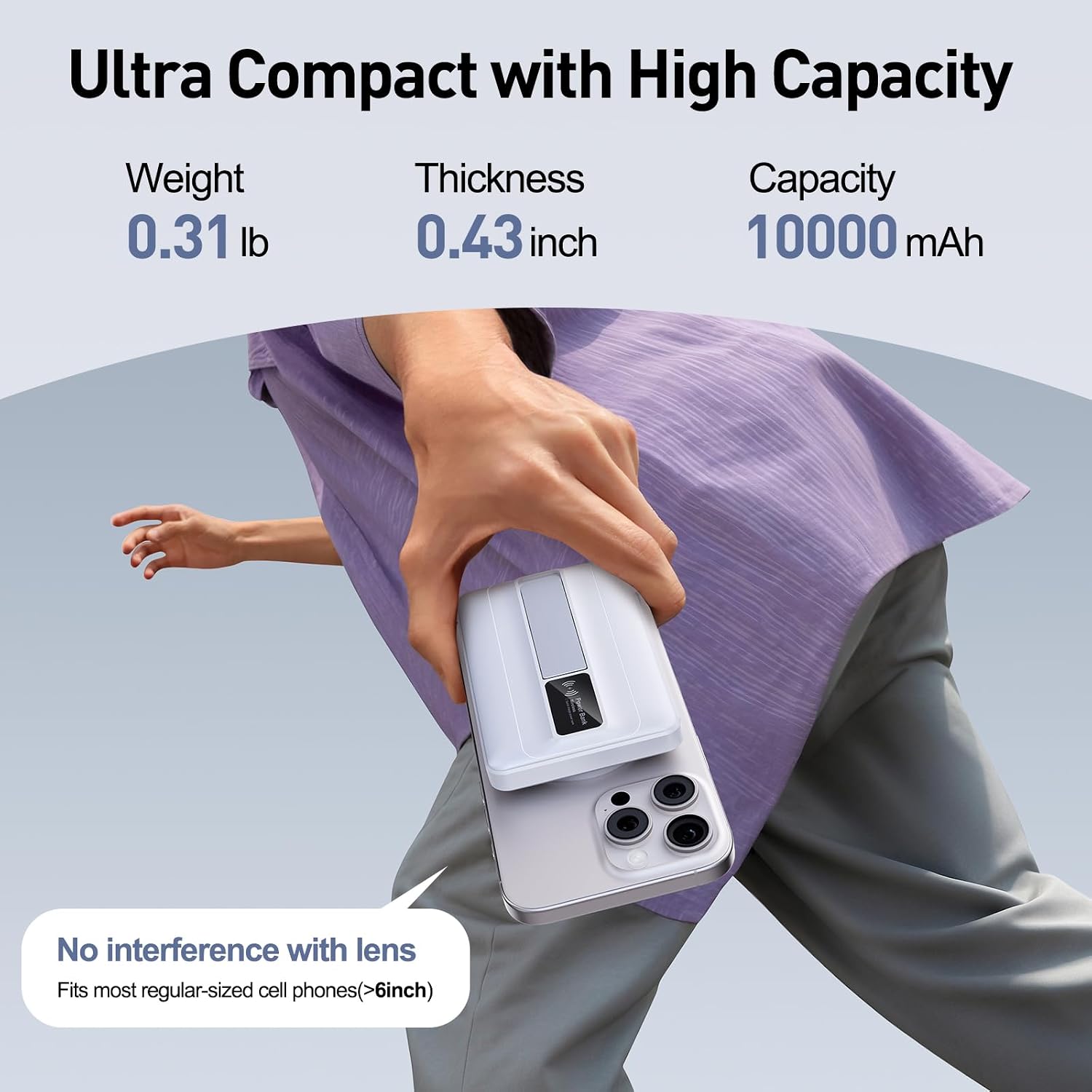 Thumbnail 6 de FancyBean 10,000mAh Magnetic Wireless Power Bank, 22.5W, LED Display