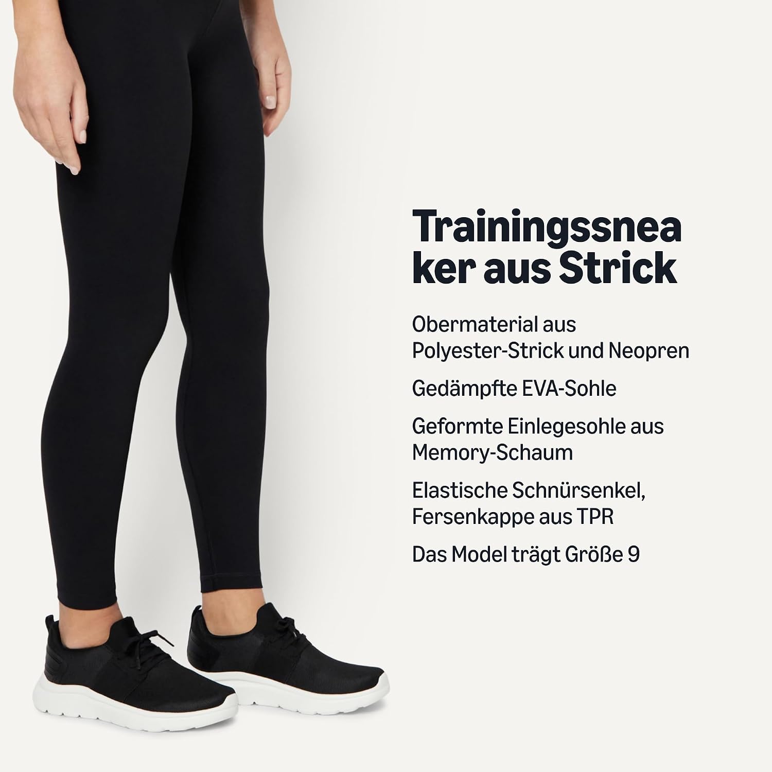 Detalle de Amazon Essentials Damen Leichte Strick-Crosstrainer-Sneaker – komfortabel durchdacht