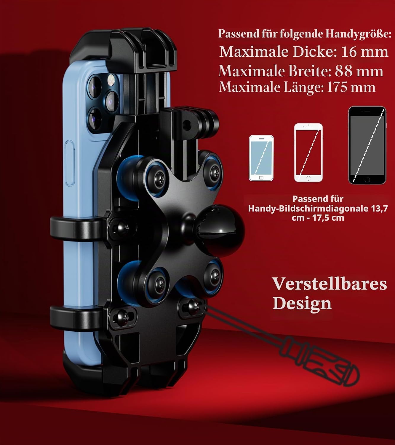 Thumbnail 5 de BRCOVAN Gabelvorbau Handyhalterung 5,4–7,2 Zoll