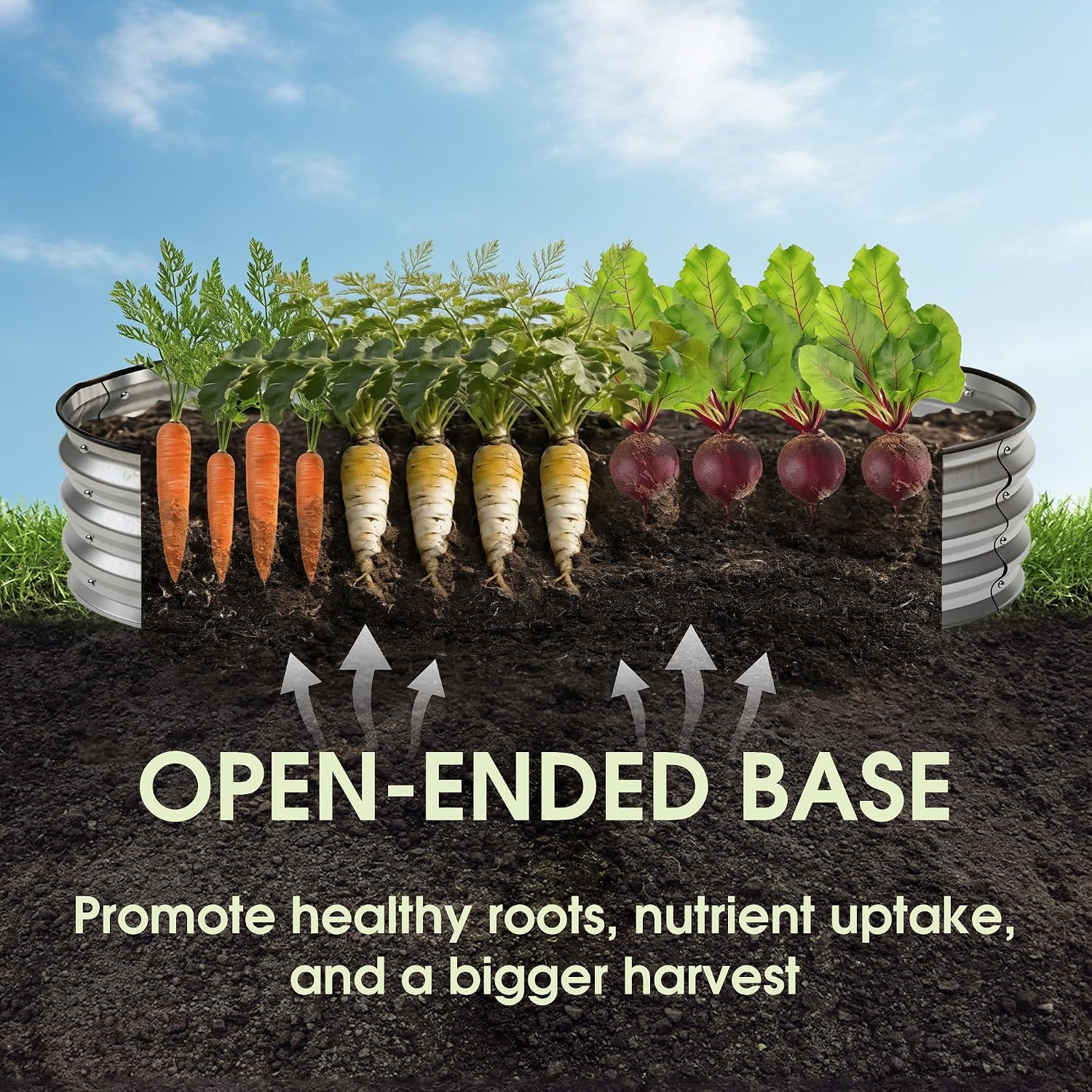 Detalle 2 de NEWBULIG Galvanized Raised Garden Bed 8x4x1ft