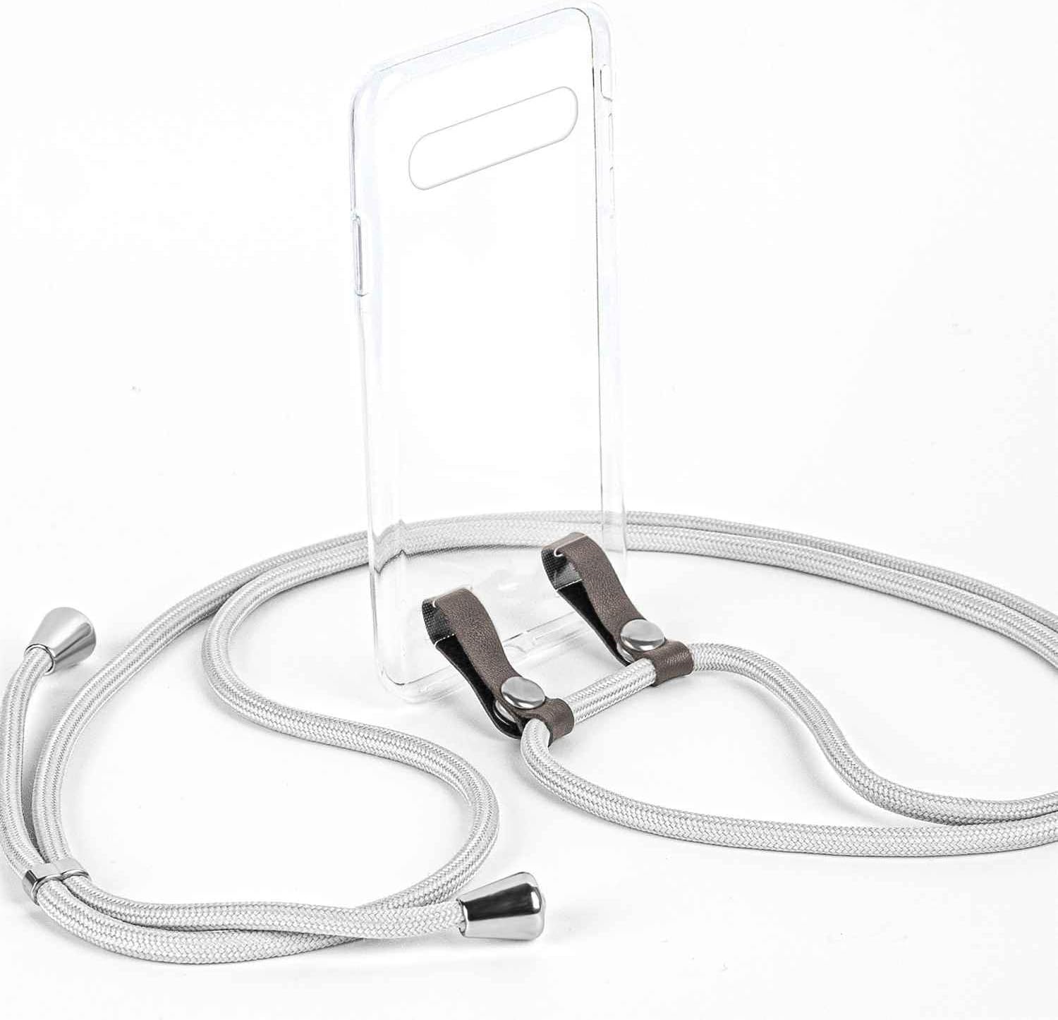 Detalle de moex Chaîne de téléphone Portable compatible Samsung Galaxy S10 – Coque avec Sangle réglable en Argent