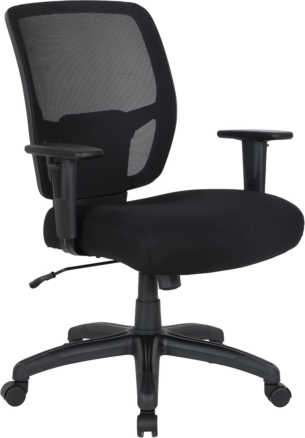 Detalle de Amazonベーシック メッシュデスクチェア ワイド座面・厚さ8cmクッション・ランバーサポート付き 181kg対応