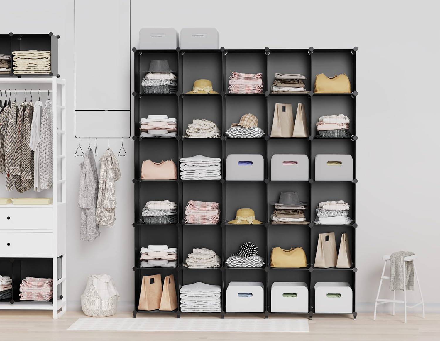 Thumbnail 1 de HOMIDEC 9-Cube Closet Organizer Storage Cubes (11.8 in each cube) in Black