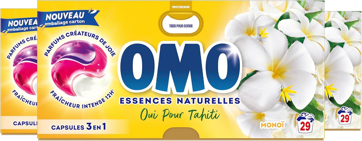 Thumbnail 1 de OMO Lessive capsules 3en1 Monoi — 87 lavages