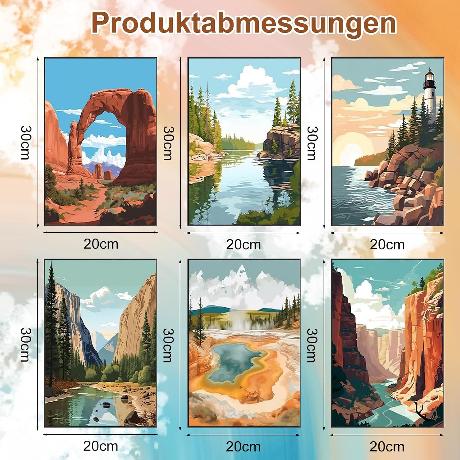 Detalle 2 de lxmydm Malen nach Zahlen Erwachsene 20x30 Set