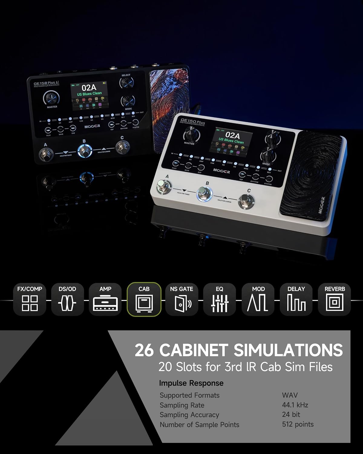 Thumbnail 6 de MOOER GE150 Plus Guitar Multi-Effects Processor with NAM, MNRS and IR Loading
