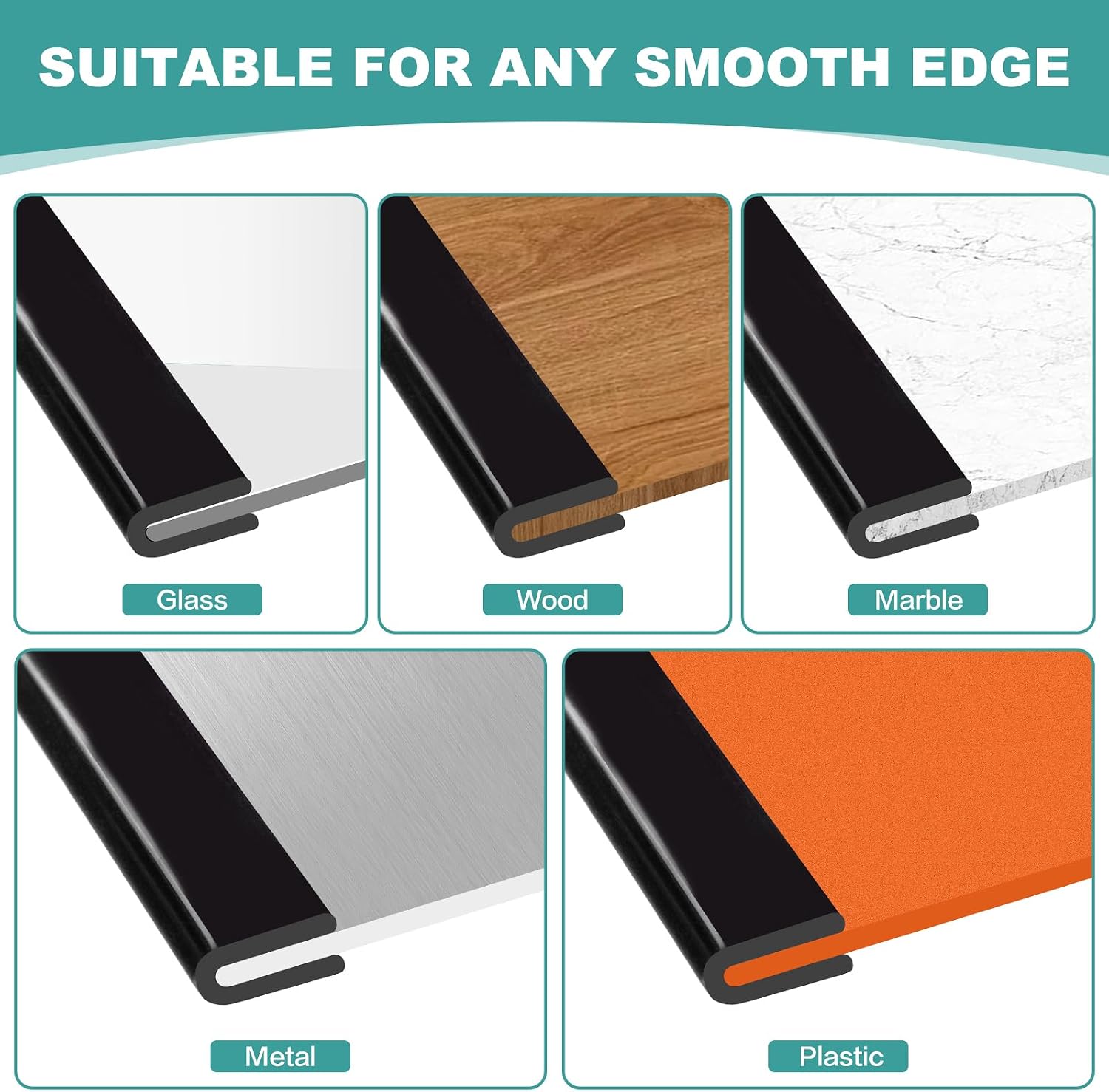 Detalle de Rubber Edging Strip 3m Self-Adhesive U Channel Edge Trim