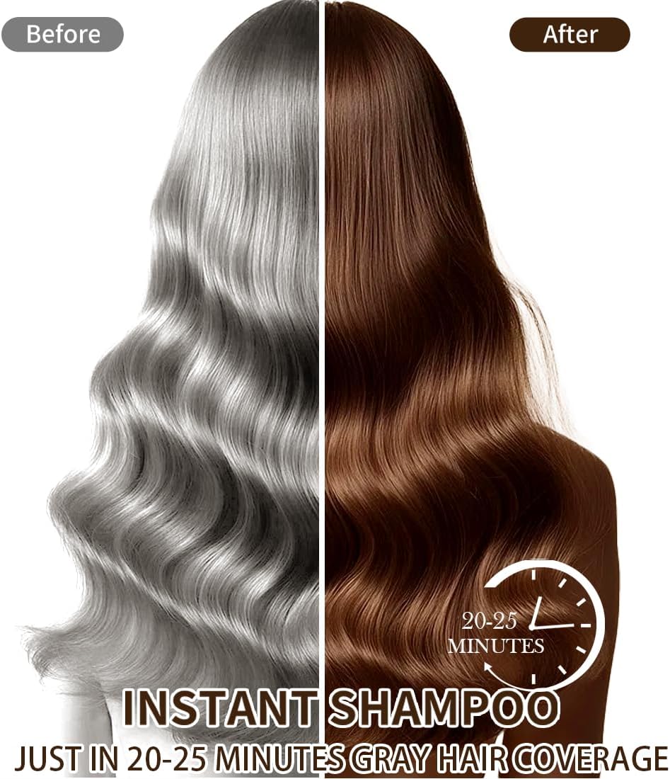 Thumbnail 2 de 500ML Shampoo Colorante 3-in-1: Hair Dye Shampoo Copre i Capelli Bianchi in un Solo Step