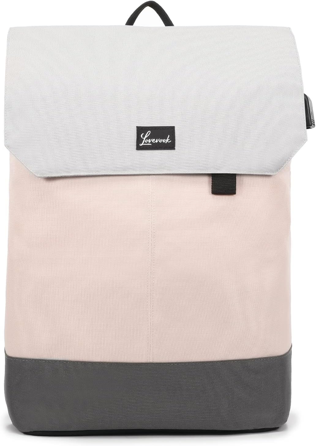 Detalle de LOVEVOOK Damen-Rucksack Elegant Daypack mit Laptopfach bis 15,6 Zoll, wasserabweisend und Anti-Diebstahl-Elementen (rosa)