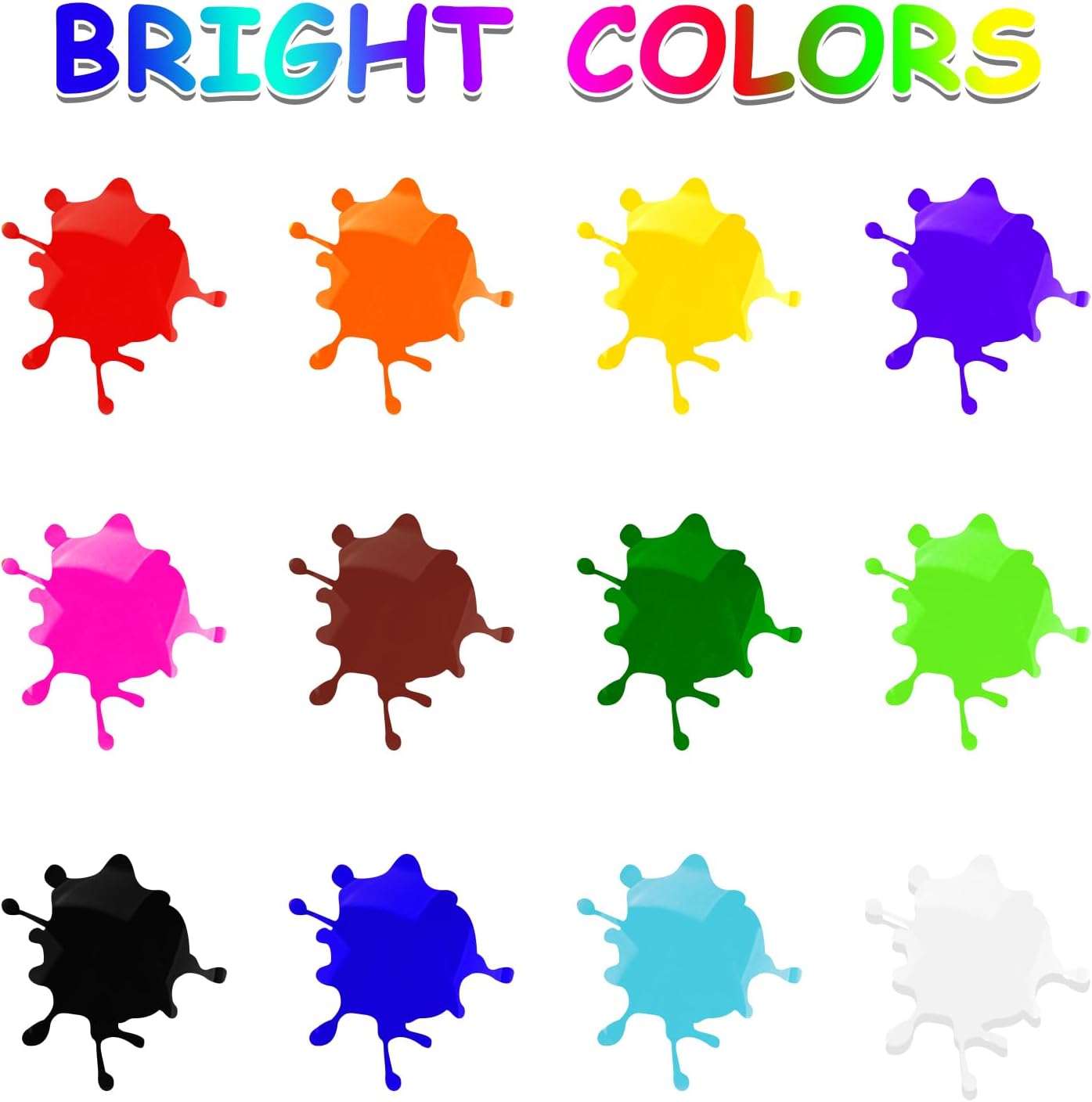 Thumbnail 1 de ABEIER Washable Finger Paint for Toddlers (12 Vibrant Colors, 1.21 fl oz) – Safe, Non-Toxic Hand & Feet Paint